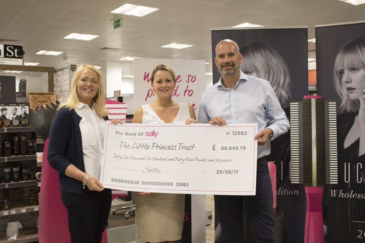 Sally cheque for The Little Princess Trust