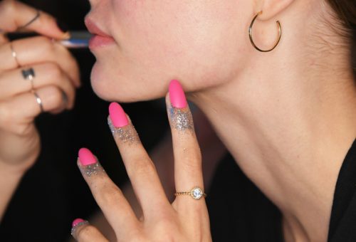 NEW YORK, NY - SEPTEMBER 08:  CND for Jeremy Scott SS/18 at Spring Studios on September 8, 2017 in New York City.  (Photo by Jennifer Graylock/Getty Images for CND)