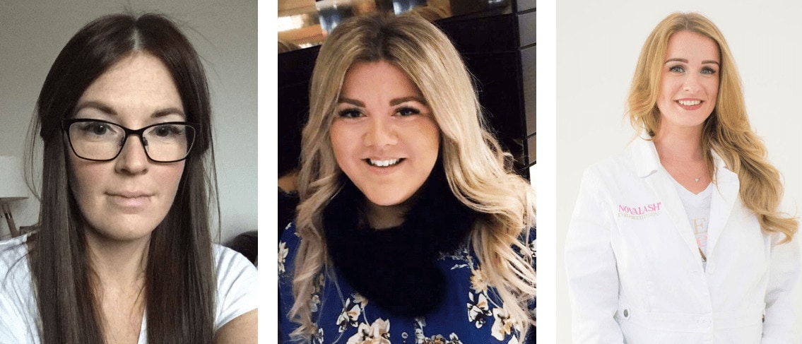 NovaLash brand ambassadors