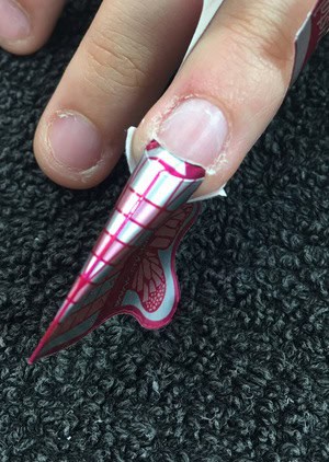 Place the form underneath to create a base that pushes down the fleshy skin and allows you to build on and tailor as required.