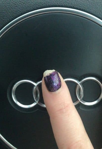 An enhancement that has suffered trauma.