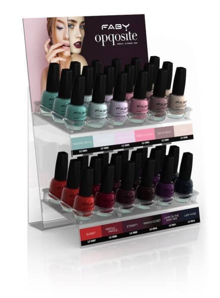Faby Opposite Lacquer display