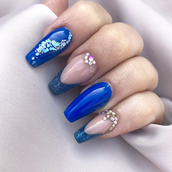 Nail design by Kayley Cairns, using the Dawn glitter from The Big C collection