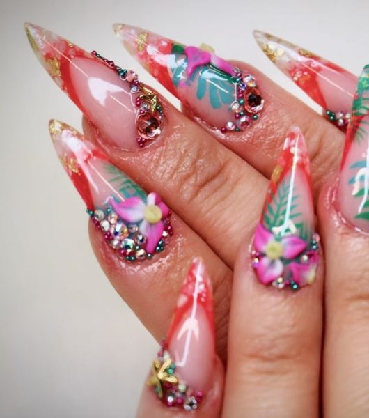 Erica Turley created this totally tropical look