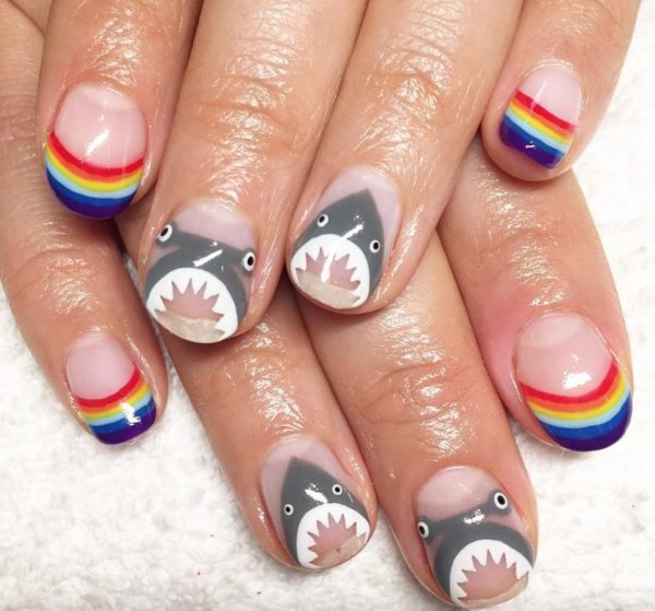 The team at Marcelina tips with look with rainbows