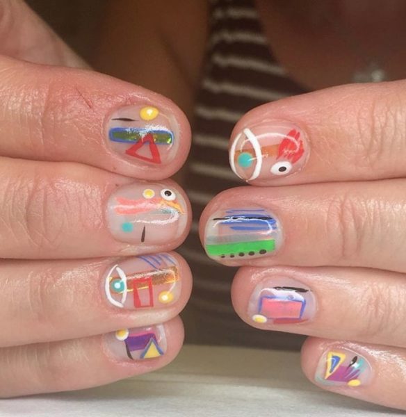 Danielle Brindley details a multi-coloured, multi-shaped design