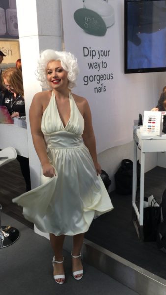 Marilyn pitched up to show off the Forever Fabulous nail collection from Gelish