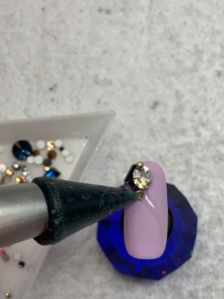 Applying small stones