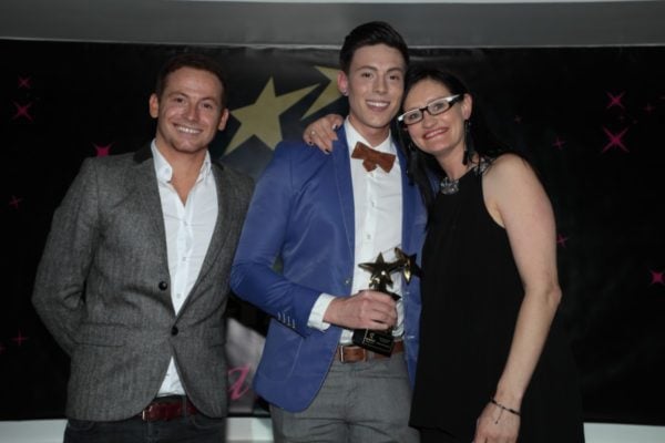 Steven Rhys Wells at the Scratch Stars Awards 2013 with Joe Swash & Alex Fox