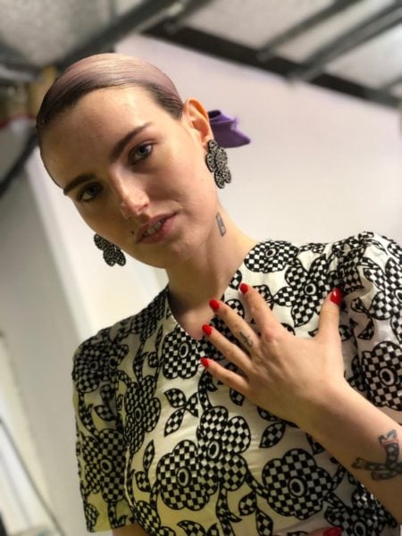 Michelle Class & team for Ashley Williams using The Gel Bottle Inc on nail tips