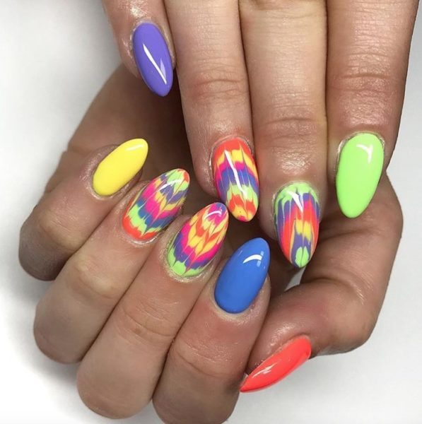 Oh-so bright and beautiful! Nail by Amy Rickaby