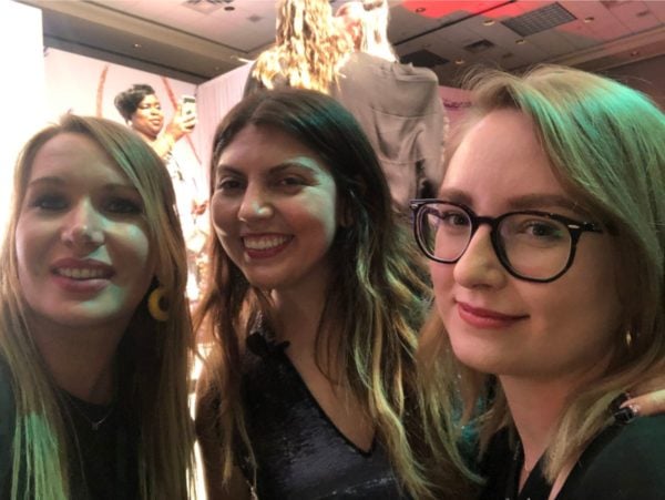 Helena and Kat, with Beth (centre)