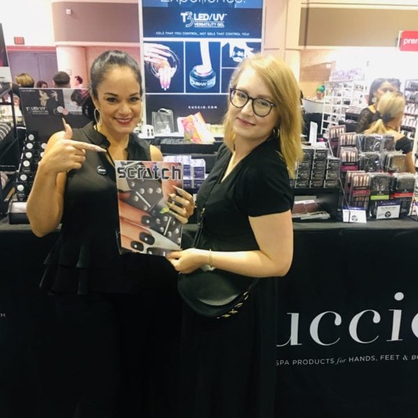 Cuccio's Marilyn Olemma Garcia with Kat