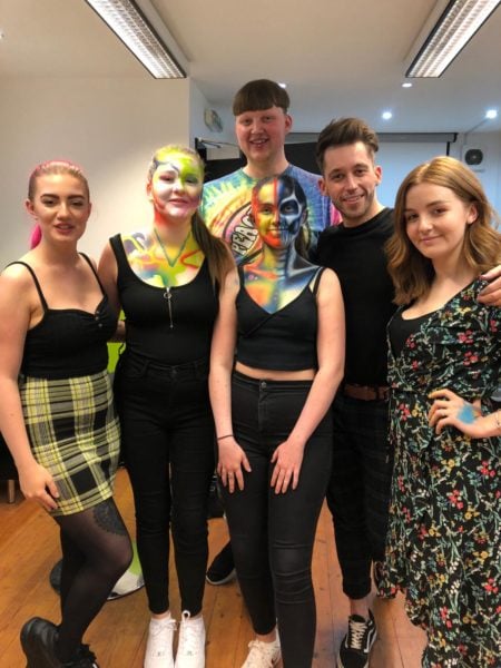 Glow Up team with models