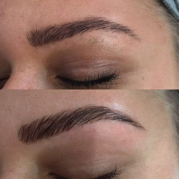 Hi Brow Lamination before & after