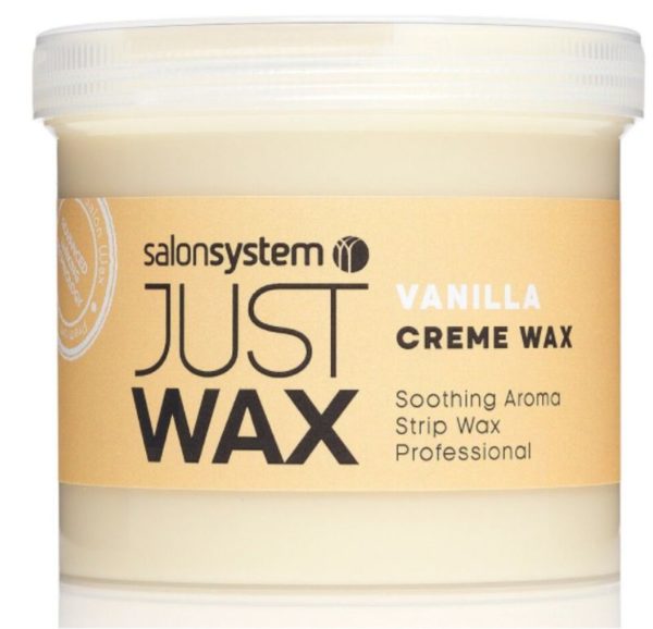 Just Wax Vanilla Crème Wax. Available from wholesalers nationwide.