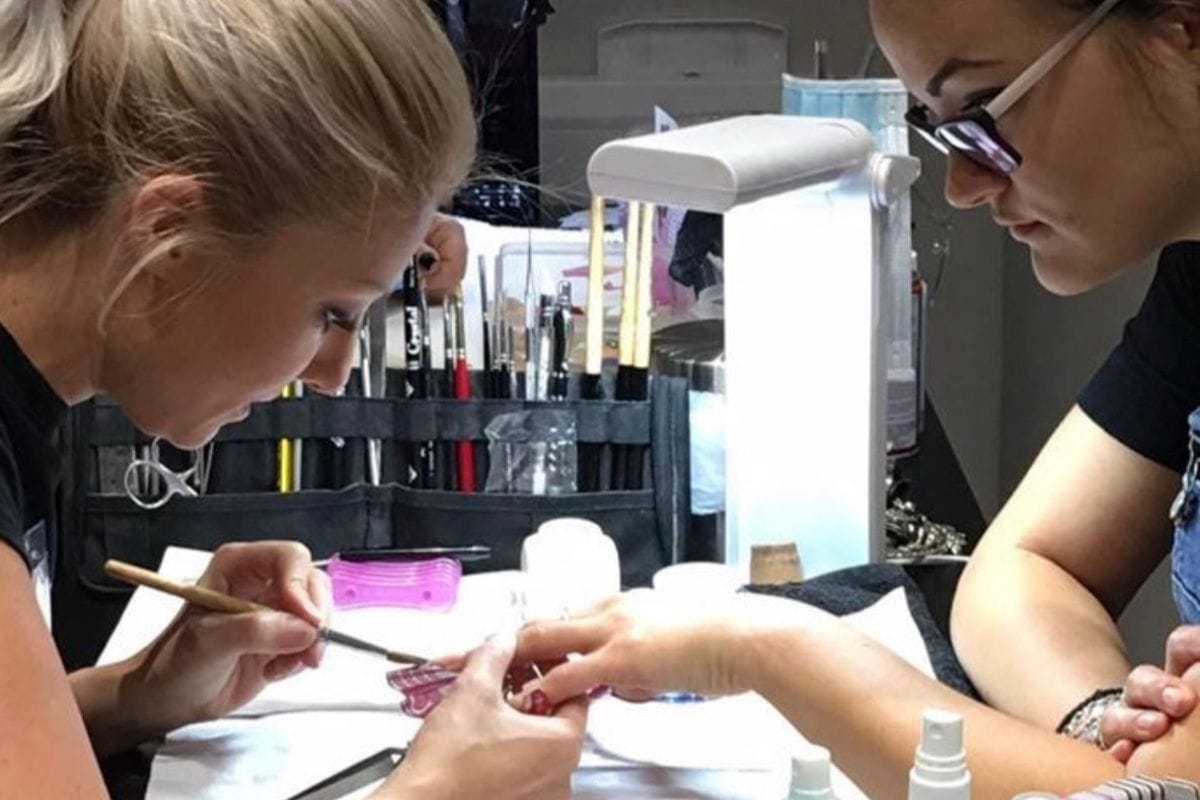 Katie Barnes competing