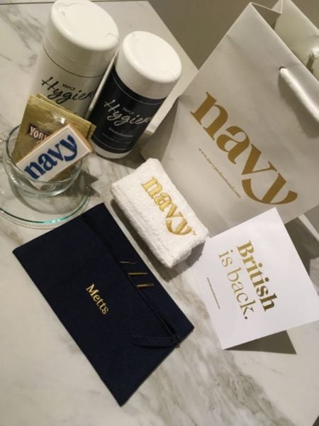 Navy gift bag
