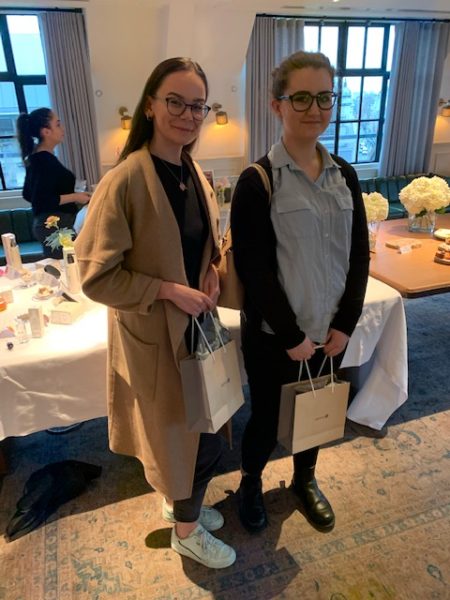 Sophie and Zoe at the Sienna X skincare launch