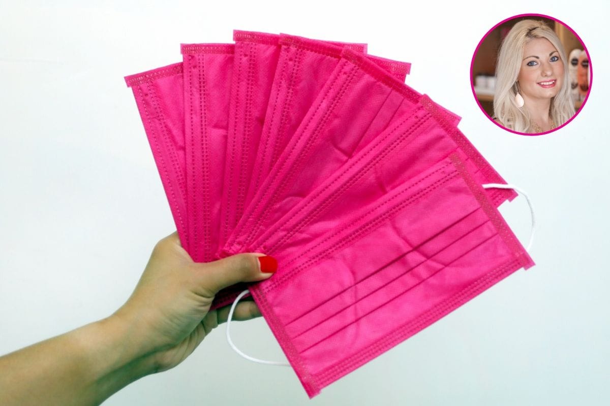 Katie Barnes ppe pink masks