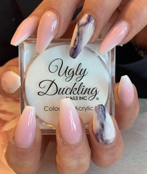 Toni Rodway
"I love to create an ombré! These sculpted Baby pink ombrés are so classic and goes with everything you wear!
I teamed it with a marble and I think it looks lovely, more importantly the client was thrilled."