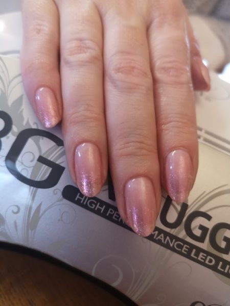 Gelish Gel Polish with glitter tips