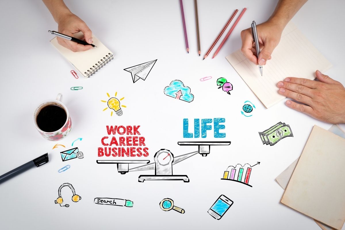 work life balance canva stock