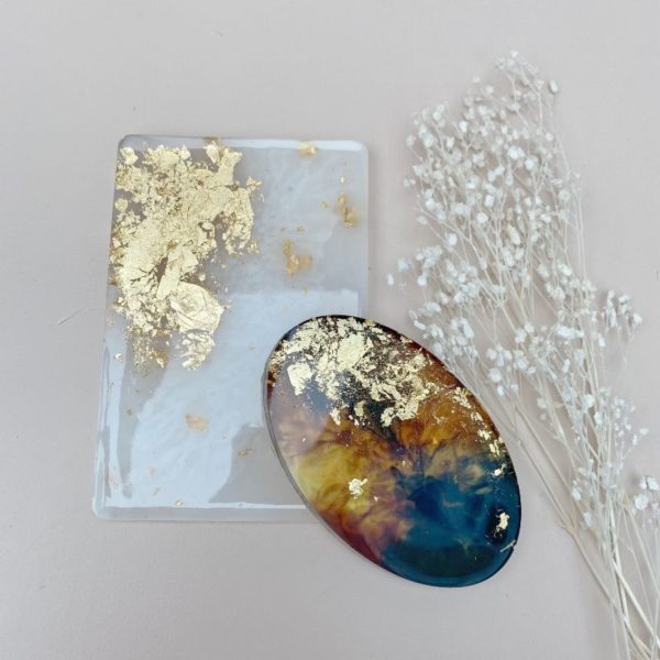 Bohoadora resin tortoiseshell gold flake