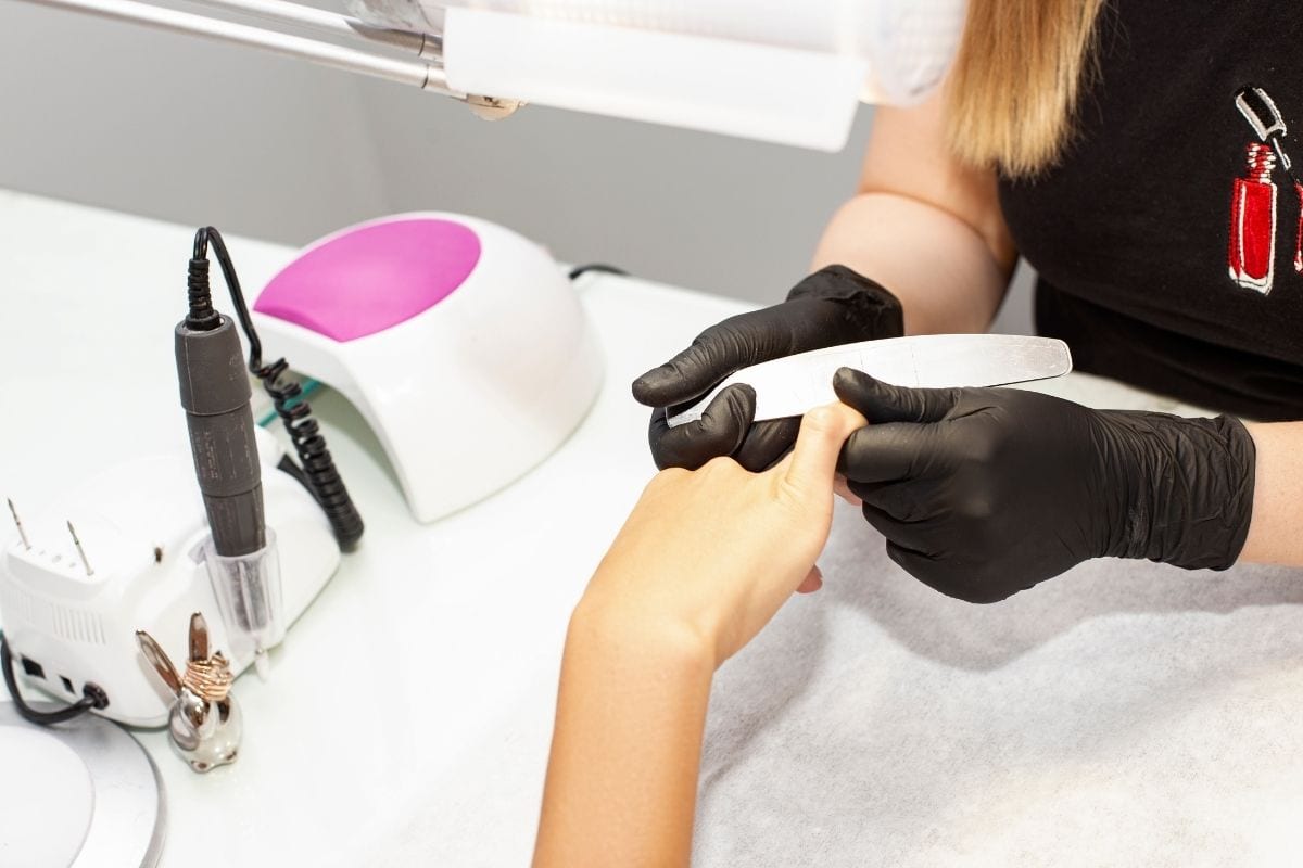 Nail salon glove desk
