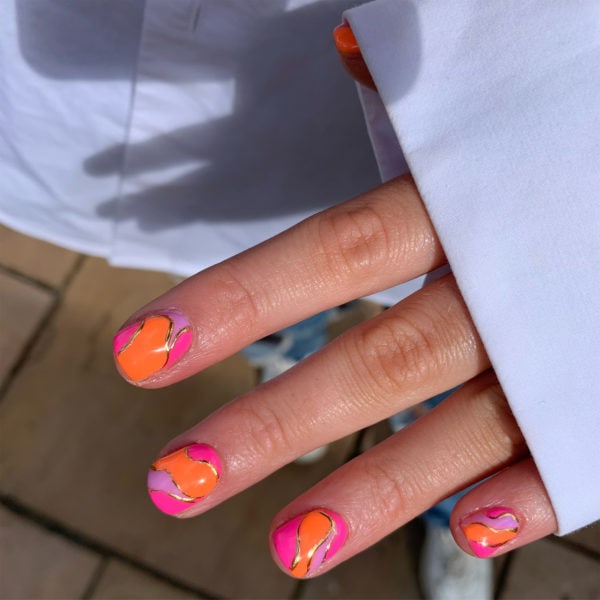 kimberley sargent neon orange:pink