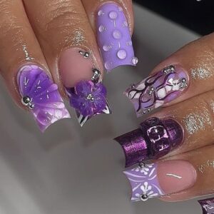 Lilac nails
