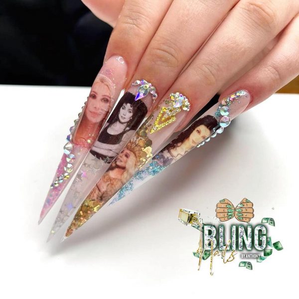 Anthony Lloyd - "I created these Cher nails because as a gay man, I look up to how she has always supported the LGBT community."