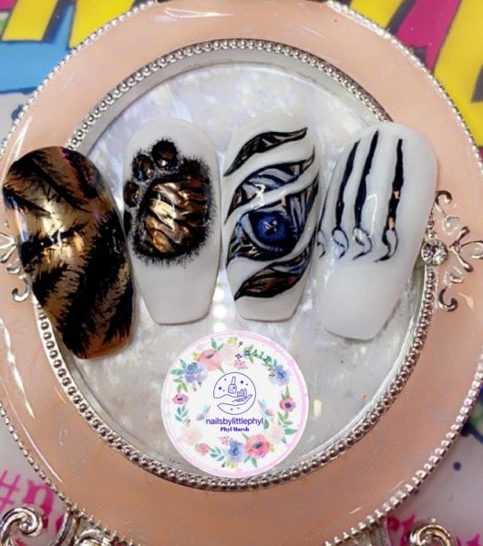 Historical tiger nails by Phyl Marsh