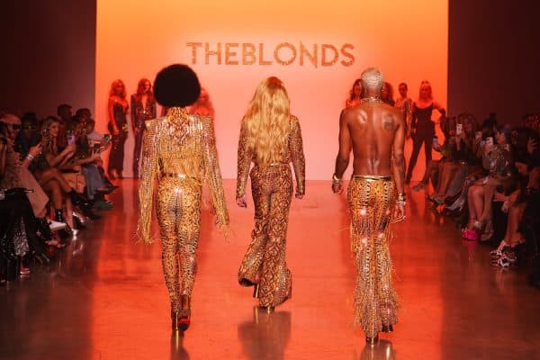 NEW YORK, NEW YORK - SEPTEMBER 14: Phillipe Blond walks during The Blonds Spring/Summer 2023 Runway Show at Gallery at Spring Studios on September 14, 2022 in New York City. (Photo by Thomas Concordia/Getty Images for The Blonds)