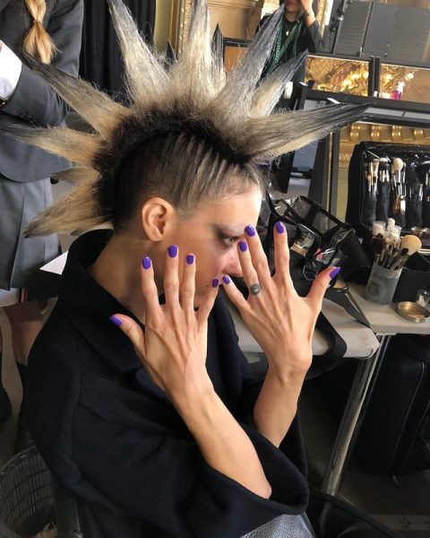 Nails on the Thom Browne catwalk by Christina Conrad. Courtesy of @conradchristina