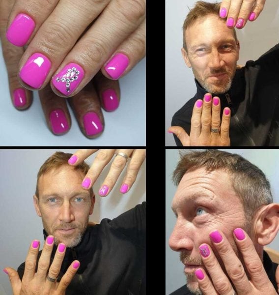 Joanne Nash - Breast Cancer Awareness nails