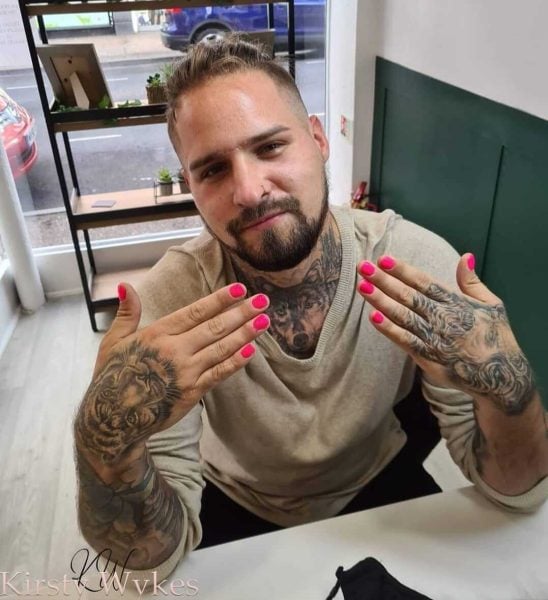 Kirsty Wykes - Breast Cancer Awareness nails