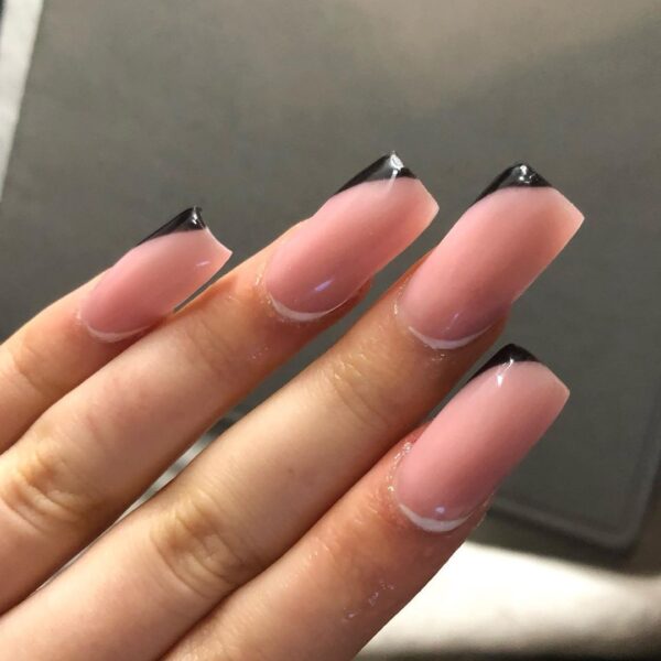 @hessbeautyhut thinks black and white alternative French nails will be popular