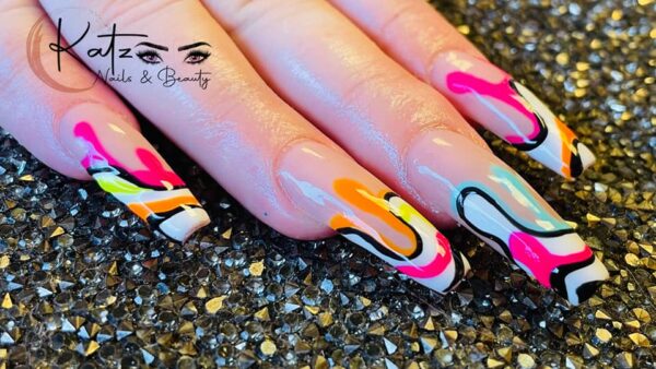 Katz Nails & Beauty thinks bright abstract tips will be popular