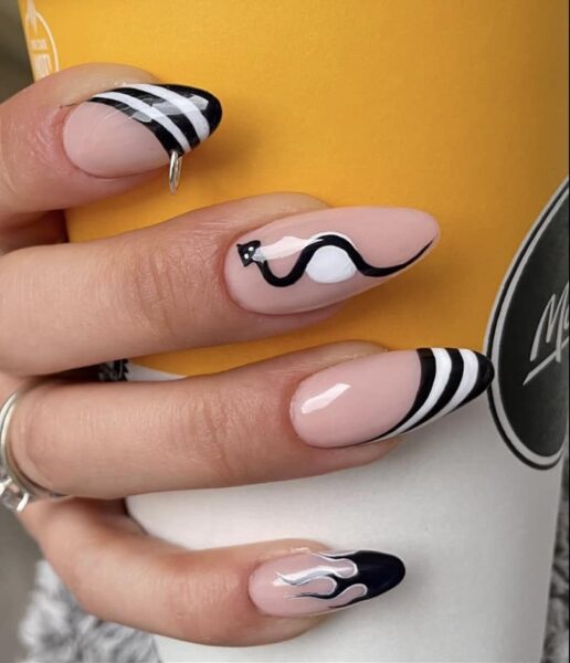 Nicci Barby - "Black and white nails"