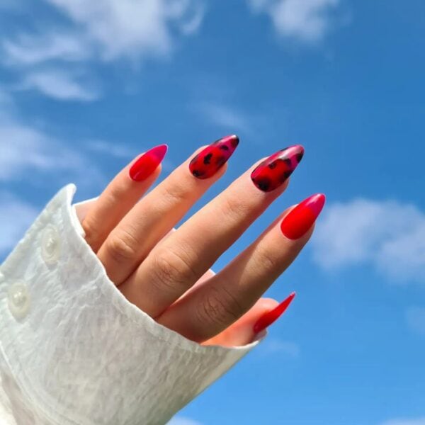 @zarajnails uses Lecenté Jelly Gel Polish in Stick Of Rock