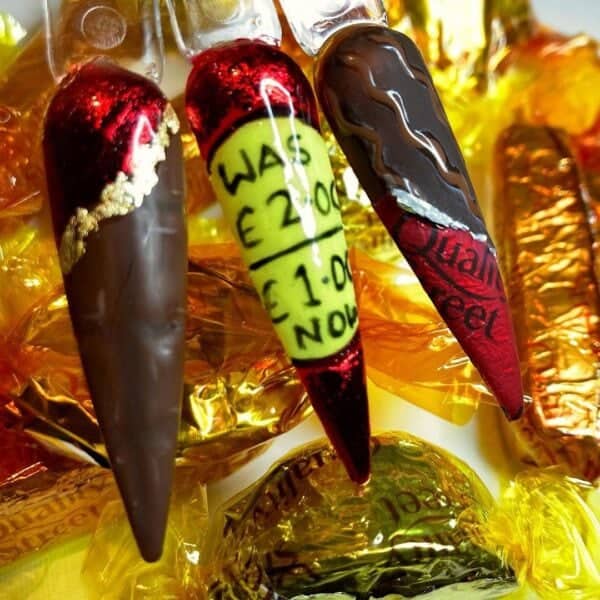 @little_jems_nails - "I always look forward to 'happy half price chocolate day' after Valentine’s Day"