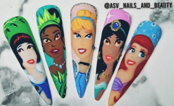 ASV Nails and Beauty loves Disney princess films