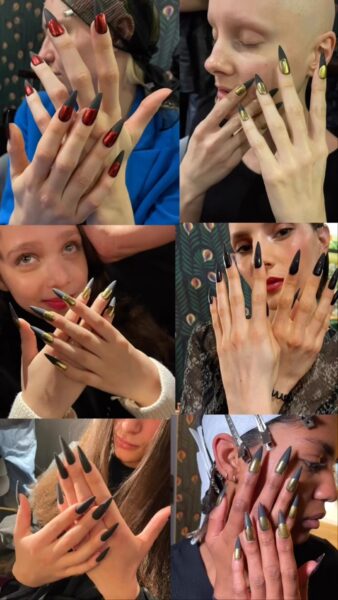 Nails for Helen Anthony, led by Chiara Ballisai using Mii Cosmetics. Image: @marilia_nailssecrets