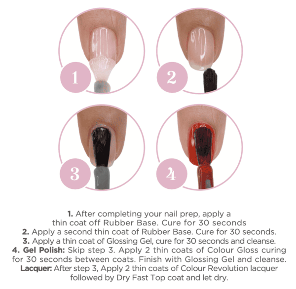 Artistic Rubber Base Coat step-by-step