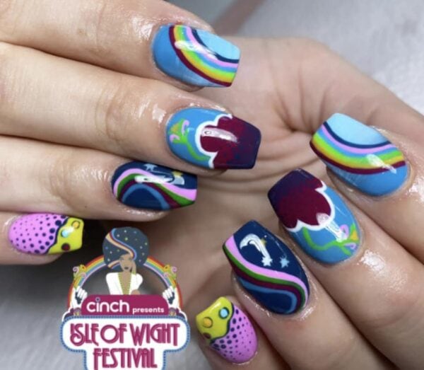 Michaela Buttery's Isle of Wight Festival nails