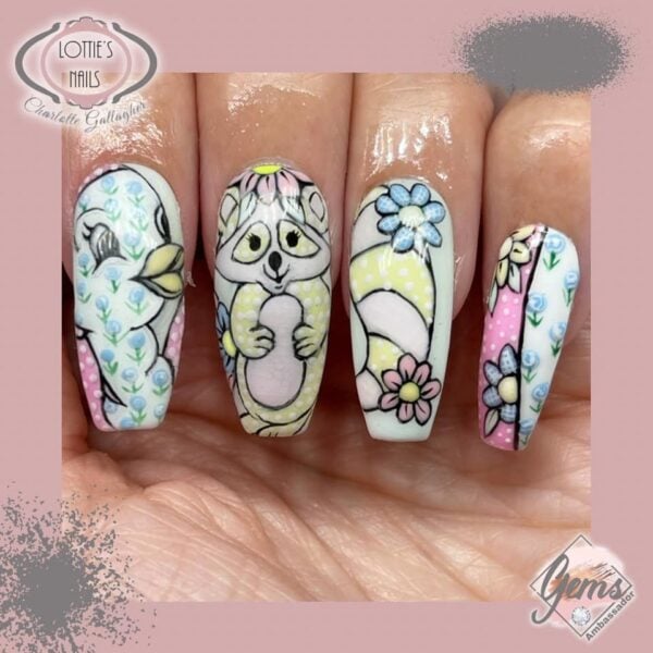 Charlotte Rachael - "Nails inspired by Moschino fashion."
