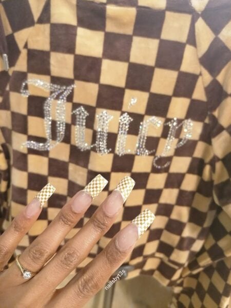 Nails by T3S - "Nails matching Juicy Couture Velour."