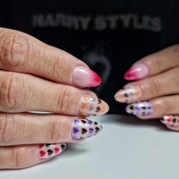 Nails by Petra Szabó, inspired by Harry Styles' Love On Tour outfits.
