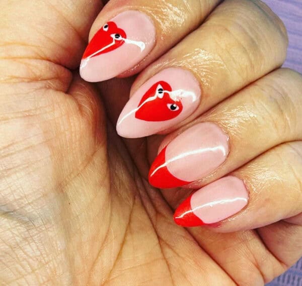 Samantha Gallagher - "Converse x COMME des. GARÇONS PLAY-inspired nails."